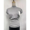 Women's Knitted Short Sleeves velvet Sweater